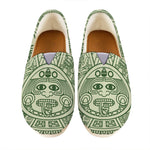 Green Maya Calendar Print Casual Shoes