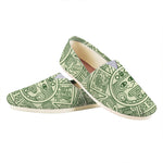 Green Maya Calendar Print Casual Shoes
