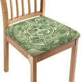 Green Maya Calendar Print Chair Cushion Cover