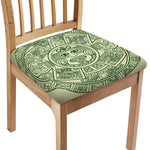 Green Maya Calendar Print Chair Cushion Cover