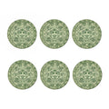 Green Maya Calendar Print Coaster Set