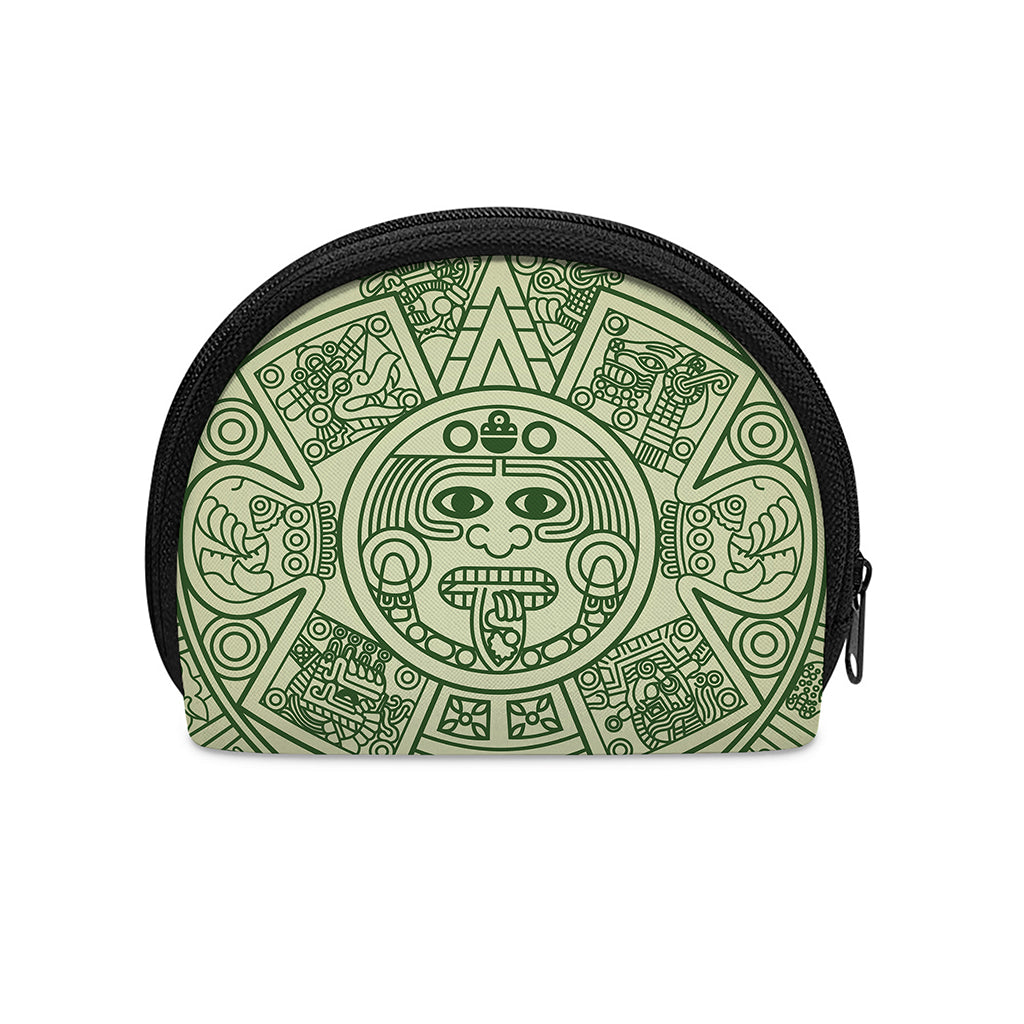 Green Maya Calendar Print Coin Purse