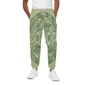 Green Maya Calendar Print Cotton Sweatpants