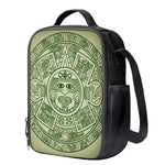 Green Maya Calendar Print Crossbody Lunch Bag