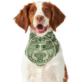 Green Maya Calendar Print Dog Bandana