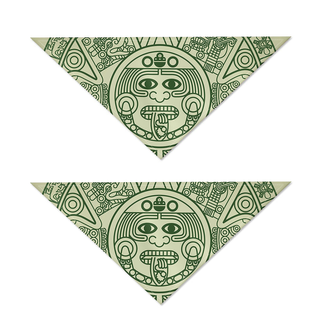 Green Maya Calendar Print Dog Bandana