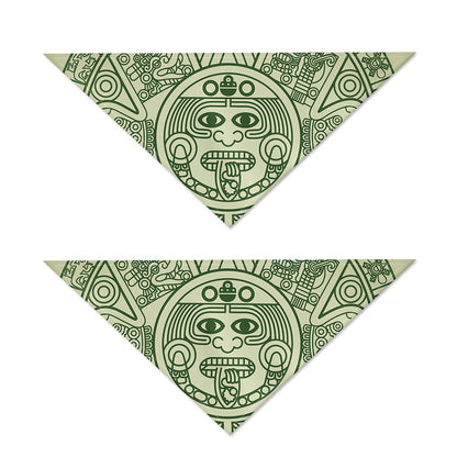 Green Maya Calendar Print Dog Bandana