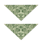 Green Maya Calendar Print Dog Bandana