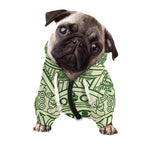 Green Maya Calendar Print Dog Zip Up Hoodie