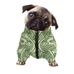 Green Maya Calendar Print Dog Zip Up Jacket