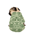 Green Maya Calendar Print Dog Zip Up Jacket