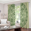 Green Maya Calendar Print Extra Wide Grommet Curtains