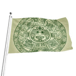 Green Maya Calendar Print Flag