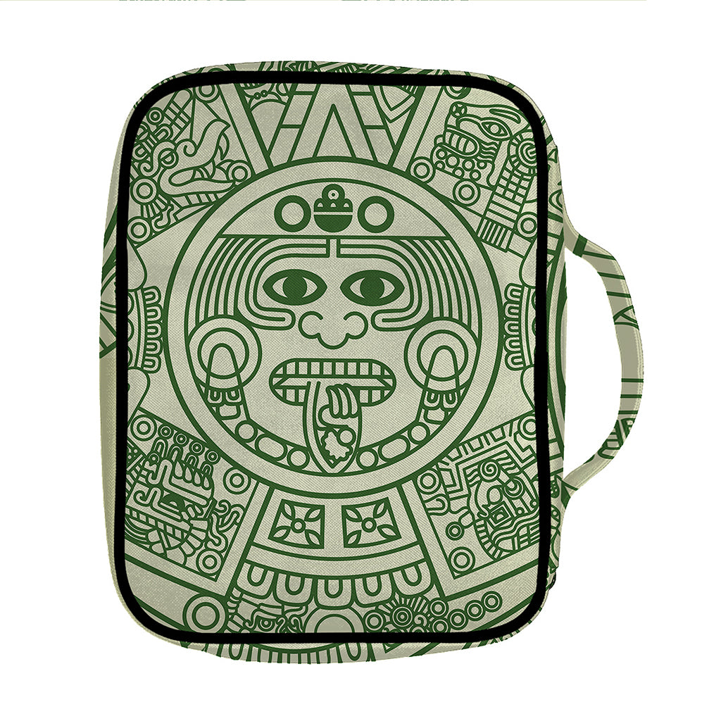 Green Maya Calendar Print Front Pocket Bible Bag