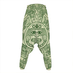 Green Maya Calendar Print Hammer Pants