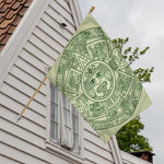 Green Maya Calendar Print House Flag