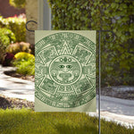 Green Maya Calendar Print House Flag