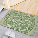 Green Maya Calendar Print Indoor Door Mat