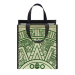 Green Maya Calendar Print Insulated Lunch Tote