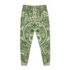 Green Maya Calendar Print Jogger Pants