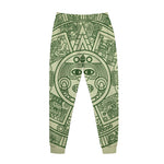 Green Maya Calendar Print Jogger Pants