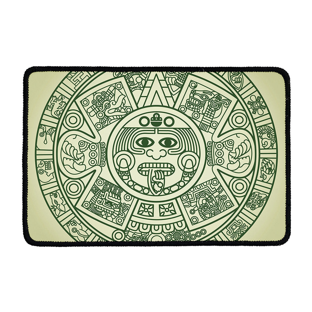 Green Maya Calendar Print Kitchen Mat