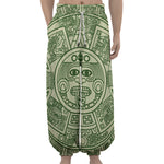 Green Maya Calendar Print Lantern Pants