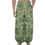 Green Maya Calendar Print Lantern Pants