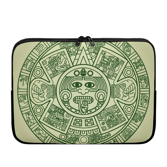 Green Maya Calendar Print Laptop Sleeve
