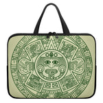 Green Maya Calendar Print Laptop Sleeve With Handle