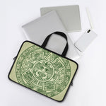 Green Maya Calendar Print Laptop Sleeve With Handle