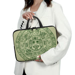Green Maya Calendar Print Laptop Sleeve With Handle
