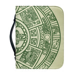 Green Maya Calendar Print Leather Bible Cover