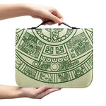 Green Maya Calendar Print Leather Bible Cover
