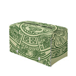Green Maya Calendar Print Leather Tissue Box Cover