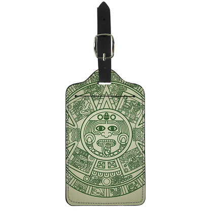 Green Maya Calendar Print Luggage Tag