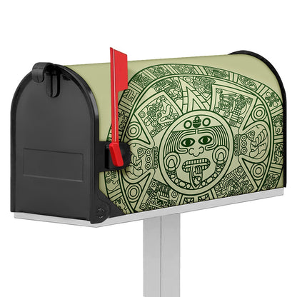 Green Maya Calendar Print Mailbox Cover