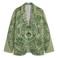 Green Maya Calendar Print Men's Blazer