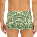 Green Maya Calendar Print Men's Short Boxer Briefs