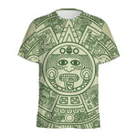 Green Maya Calendar Print Men's Sports T-Shirt
