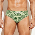 Green Maya Calendar Print Men's Swim Briefs