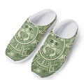 Green Maya Calendar Print Mesh Casual Shoes