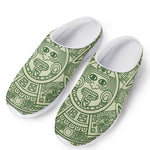 Green Maya Calendar Print Mesh Casual Shoes