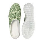 Green Maya Calendar Print Mesh Casual Shoes