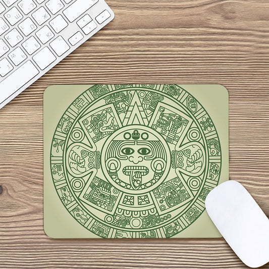 Green Maya Calendar Print Mouse Pad
