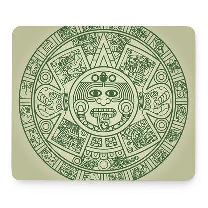 Green Maya Calendar Print Mouse Pad