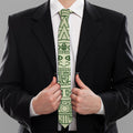 Green Maya Calendar Print Necktie
