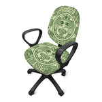 Green Maya Calendar Print Office Chair Cover