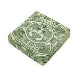 Green Maya Calendar Print Outdoor Seat Cushion Cover