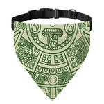 Green Maya Calendar Print Over The Collar Dog Bandana